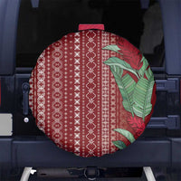 Women's Day Samoa Malu Tattoo Inspired Mix Teuila Spare Tire Cover Scarlet