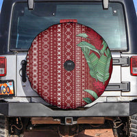 Women's Day Samoa Malu Tattoo Inspired Mix Teuila Spare Tire Cover Scarlet
