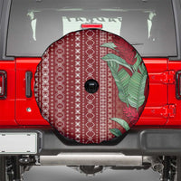 Women's Day Samoa Malu Tattoo Inspired Mix Teuila Spare Tire Cover Scarlet
