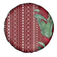 Women's Day Samoa Malu Tattoo Inspired Mix Teuila Spare Tire Cover Scarlet