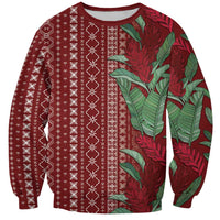 Women's Day Samoa Malu Tattoo Inspired Mix Teuila Sweatshirt Scarlet