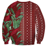 Women's Day Samoa Malu Tattoo Inspired Mix Teuila Sweatshirt Scarlet