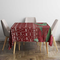 Women's Day Samoa Malu Tattoo Inspired Mix Teuila Tablecloth Scarlet