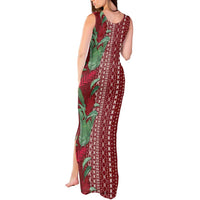Women's Day Samoa Malu Tattoo Inspired Mix Teuila Tank Maxi Dress Scarlet
