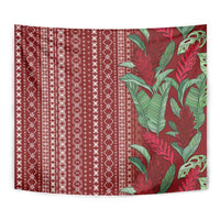 Women's Day Samoa Malu Tattoo Inspired Mix Teuila Tapestry Scarlet