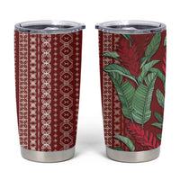 Women's Day Samoa Malu Tattoo Inspired Mix Teuila Tumbler Cup Scarlet