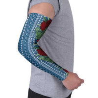 Women's Day Samoa Malu Tattoo Inspired Mix Teuila Arm Sleeves Royal Blue