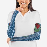 Women's Day Samoa Malu Tattoo Inspired Mix Teuila Arm Sleeves Royal Blue