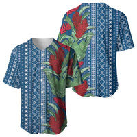 Women's Day Samoa Malu Tattoo Inspired Mix Teuila Baseball Jersey Royal Blue