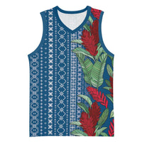 Women's Day Samoa Malu Tattoo Inspired Mix Teuila Basketball Jersey Royal Blue