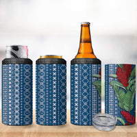 Women's Day Samoa Malu Tattoo Inspired Mix Teuila 4 in 1 Can Cooler Tumbler Royal Blue