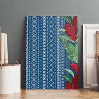 Women's Day Samoa Malu Tattoo Inspired Mix Teuila Canvas Wall Art Royal Blue