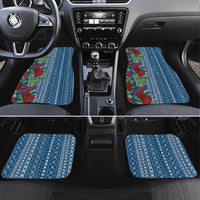 Women's Day Samoa Malu Tattoo Inspired Mix Teuila Car Mats Royal Blue