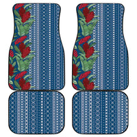 Women's Day Samoa Malu Tattoo Inspired Mix Teuila Car Mats Royal Blue