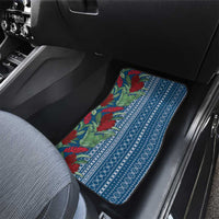 Women's Day Samoa Malu Tattoo Inspired Mix Teuila Car Mats Royal Blue