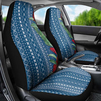 Women's Day Samoa Malu Tattoo Inspired Mix Teuila Car Seat Cover Royal Blue