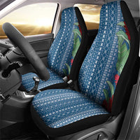 Women's Day Samoa Malu Tattoo Inspired Mix Teuila Car Seat Cover Royal Blue