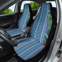 Women's Day Samoa Malu Tattoo Inspired Mix Teuila Car Seat Cover Royal Blue