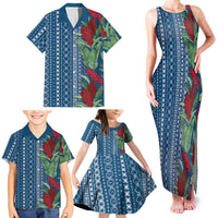 Women's Day Samoa Malu Tattoo Inspired Mix Teuila Family Matching Tank Maxi Dress and Hawaiian Shirt Royal Blue