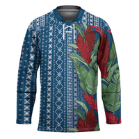 Women's Day Samoa Malu Tattoo Inspired Mix Teuila Hockey Jersey Royal Blue