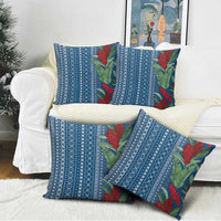 Women's Day Samoa Malu Tattoo Inspired Mix Teuila Pillow Cover Royal Blue