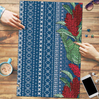 Women's Day Samoa Malu Tattoo Inspired Mix Teuila Puzzle Royal Blue