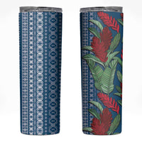 Women's Day Samoa Malu Tattoo Inspired Mix Teuila Skinny Tumbler Royal Blue