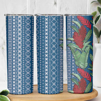 Women's Day Samoa Malu Tattoo Inspired Mix Teuila Skinny Tumbler Royal Blue