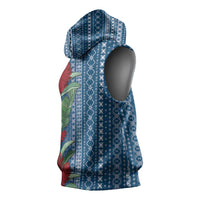 Women's Day Samoa Malu Tattoo Inspired Mix Teuila Sleeveless Hoodie Royal Blue