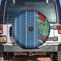 Women's Day Samoa Malu Tattoo Inspired Mix Teuila Spare Tire Cover Royal Blue