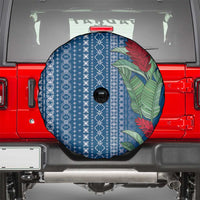 Women's Day Samoa Malu Tattoo Inspired Mix Teuila Spare Tire Cover Royal Blue