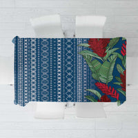 Women's Day Samoa Malu Tattoo Inspired Mix Teuila Tablecloth Royal Blue