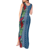 Women's Day Samoa Malu Tattoo Inspired Mix Teuila Tank Maxi Dress Royal Blue