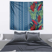 Women's Day Samoa Malu Tattoo Inspired Mix Teuila Tapestry Royal Blue