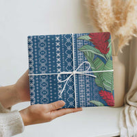 Women's Day Samoa Malu Tattoo Inspired Mix Teuila Wrapping Paper Royal Blue
