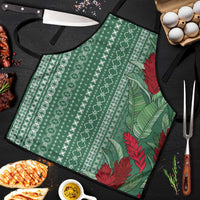 Women's Day Samoa Malu Tattoo Inspired Mix Teuila Apron Sage Green