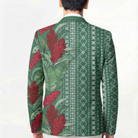 Women's Day Samoa Malu Tattoo Inspired Mix Teuila Blazer Sage Green