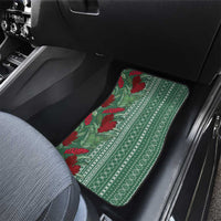 Women's Day Samoa Malu Tattoo Inspired Mix Teuila Car Mats Sage Green