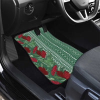 Women's Day Samoa Malu Tattoo Inspired Mix Teuila Car Mats Sage Green