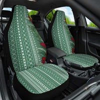 Women's Day Samoa Malu Tattoo Inspired Mix Teuila Car Seat Cover Sage Green