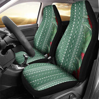 Women's Day Samoa Malu Tattoo Inspired Mix Teuila Car Seat Cover Sage Green