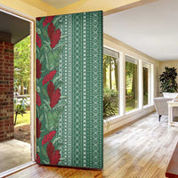 Women's Day Samoa Malu Tattoo Inspired Mix Teuila Door Cover Sage Green