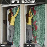 Women's Day Samoa Malu Tattoo Inspired Mix Teuila Door Cover Sage Green