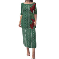 Women's Day Samoa Malu Tattoo Inspired Mix Teuila Family Matching Puletasi and Hawaiian Shirt Sage Green
