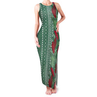Women's Day Samoa Malu Tattoo Inspired Mix Teuila Family Matching Tank Maxi Dress and Hawaiian Shirt Sage Green