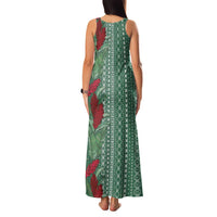 Women's Day Samoa Malu Tattoo Inspired Mix Teuila Family Matching Tank Maxi Dress and Hawaiian Shirt Sage Green