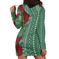 Women's Day Samoa Malu Tattoo Inspired Mix Teuila Hoodie Dress Sage Green