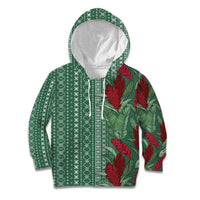 Women's Day Samoa Malu Tattoo Inspired Mix Teuila Kid Hoodie Sage Green