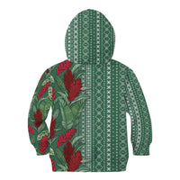Women's Day Samoa Malu Tattoo Inspired Mix Teuila Kid Hoodie Sage Green