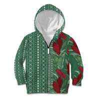 Women's Day Samoa Malu Tattoo Inspired Mix Teuila Kid Hoodie Sage Green